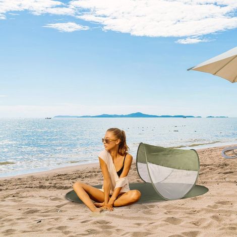 273747 Esterilla para playa sistema pop up impermeable en diferentes colores  Color: Verde