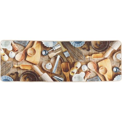 Maison Exclusive - Küchenteppich Mehrfarbig 60x180 cm Waschbar