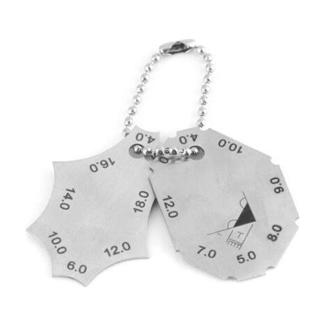 Right angle weld gauge, corner weld gauge, weld inspection ruler, welding foot gauge, single weld gauge, two piece gauge (1/3)