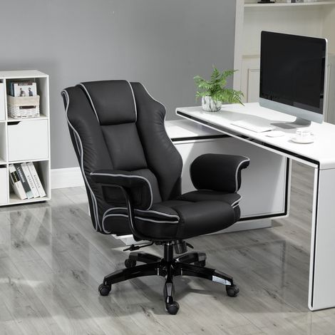 Chaise de bureau réglable en hauteur avec fonction bascule, noir