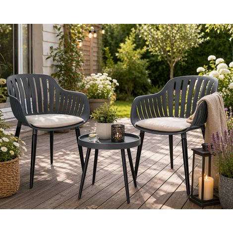 3tlg Garten-Set Kunststoff Anthrazit-LF2000070-Anthra (1/4)