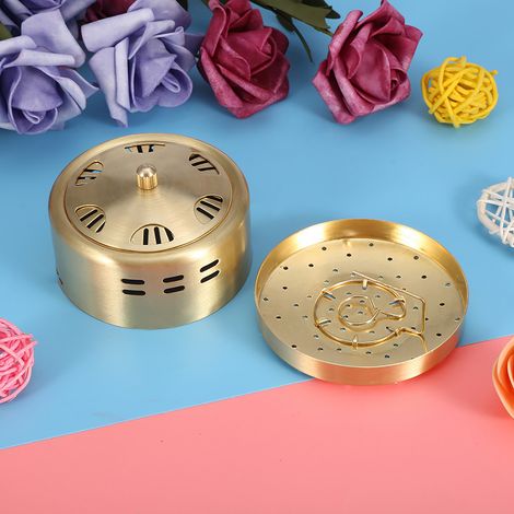 Boîte de moxibustion portable à 6 trous, fabriquée avec des bâtonnets de moxa en cuivre pur, pour le traitement thermique par moxibustion. (1/5)