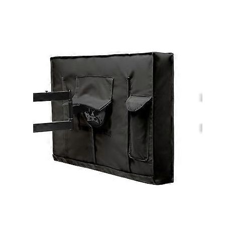 SZTXJ Outdoor-TV-Abdeckung für 22-24 Zoll mit Bodenabdeckung, wetter- und staubdichtes Material, inklusive kostenlosem Mikrofasertuch. Schützen Sie Ihren Fernseher jetzt (Schwarz).