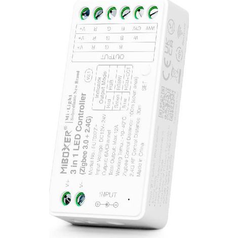 Controleur LED RGB RGBW RGBW +CCT DC12-24V 12A/Ch RF 2,4G / Zigbee 3.0 / Tuya Smart App / Alexa / Google 037Z+ (1/4)