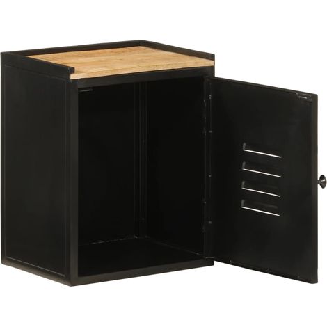Maison Exclusive - Mobile da Bagno 40x30x50 cm in Ferro e Legno Massello di Mango (1/5)