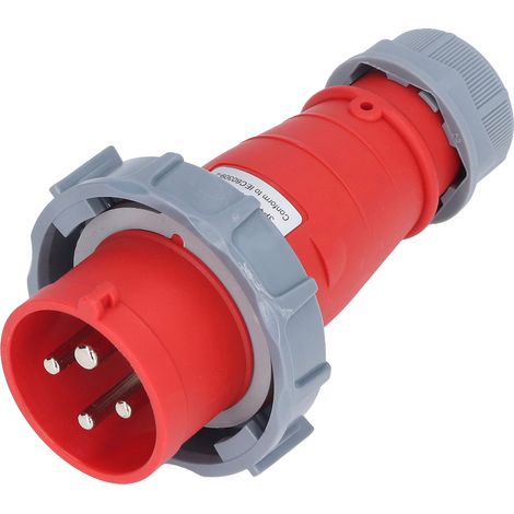 IP67 wasserdichter Industriestecker, Unterputzmontage, 4-poliger 3P+E-Luftfahrtstecker, 380–415 V AC, 16 A (1/5)