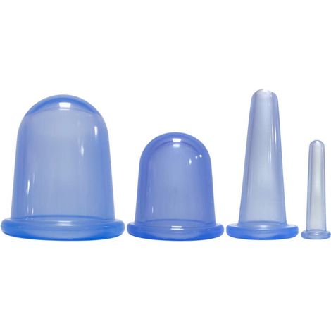 4-teiliges Schröpftherapie-Set: Silikon-Vakuum-Massagebecher für den Heimgebrauch – Massagegerät für Körper und Gesicht von Erwachsenen für den Heimgebrauch (1/4)