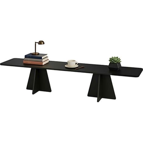 TV-Ständer Cairano, Tragkraft 40 kg, Bodenmontage, 180x42x40h cm Schwarz
