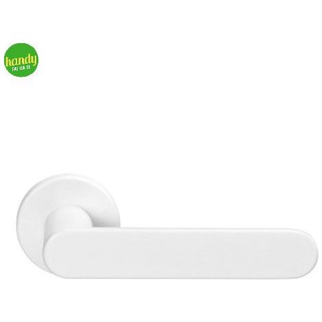 Maniglia Round A519 Frosio Bortolo bianco satinato con rosetta tonda