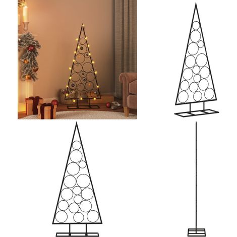 Metall-Weihnachtsbaum für Dekorationen Schwarz 125 cm - Weihnachtsdekoration - DIY-Weihnachtsdeko (1/5)