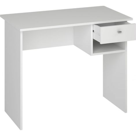 Escritorio Mate en acabado blanco con un cajón. 74 cm(alto)90 cm(ancho)50 cm(fondo) (1/8)