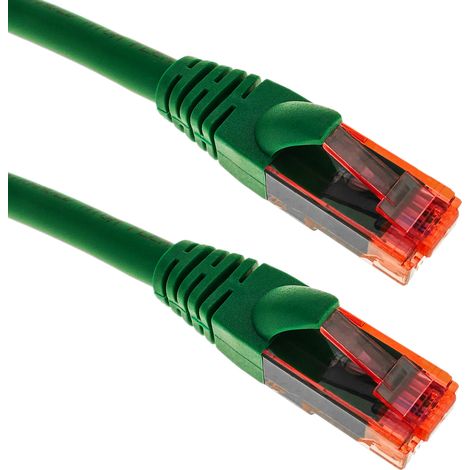 BeMatik - Câble réseau Ethernet UTP vert ultra flexible Cat.6a de 0,25 m (1/5)