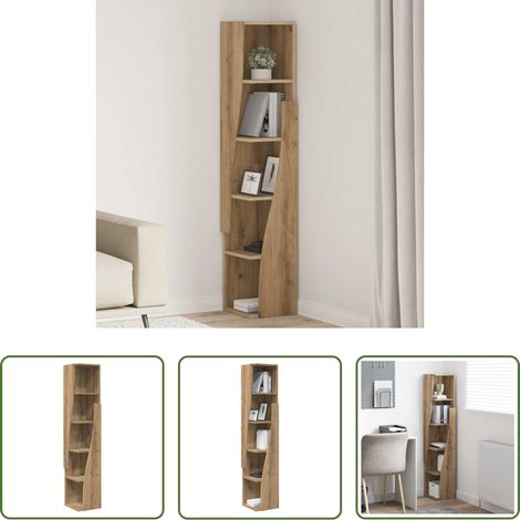 Holz - Eckschrank Artisan-Eiche 27,5x27x140cm Holzwerkstoff (1/5)