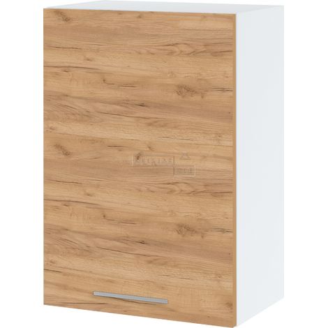 Meuble haut de cuisine Bellissi Chene 1 porte L 50 cm -  Porte avec poignée apparente  Décor chêne brut