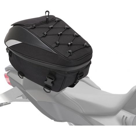 Motorrad Hecktasche wasserdicht erweiterbar 11,5-15L PU-Leder mit Regenschutz (1/5)