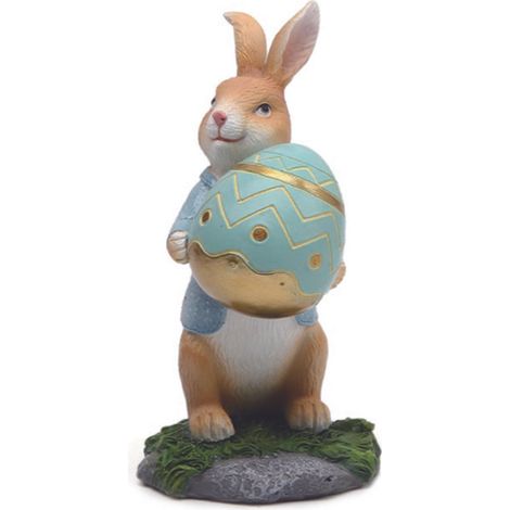 Figurines de lapin de pâques avec carotte, jolie Statue de lapin en résine, ornements artisanaux, cadeaux pour enfants (1/5)