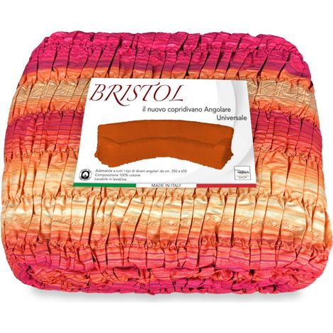 COPRIDIVANO ANGOLARE UNIVERSALE BRISTOL ETNICO BORDEAUX