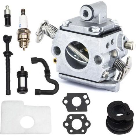 Carburateur pour tronçonneuse STIHL MS170 MS180 017 018, kit d'accessoires complet avec bougie et filtre à air, kit d'entretien, remplace Zama C1Q-S57A (1/4)