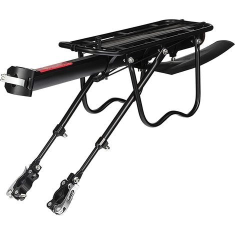 Porte Bagage Vélo Arrière, Porte Bagage Velo Arriere Universel en Alliage d'Aluminium, Rapide Installation Porte-Bagages avec Réflecteur et Garde-Boue pour VTT de 24 à 29 Pouces (1/5)