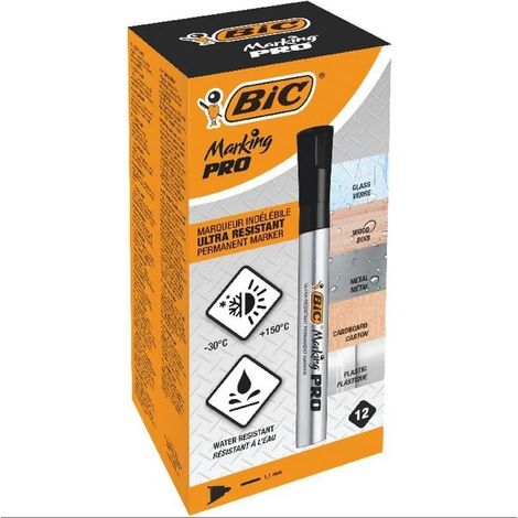 Pennarello nero Marking PRO (12 pezzi) BIC