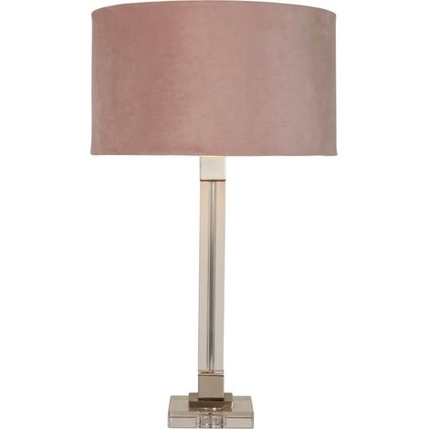 Lampe de table design Scarborough or avec nuance rose - EU67521PI (1/3)