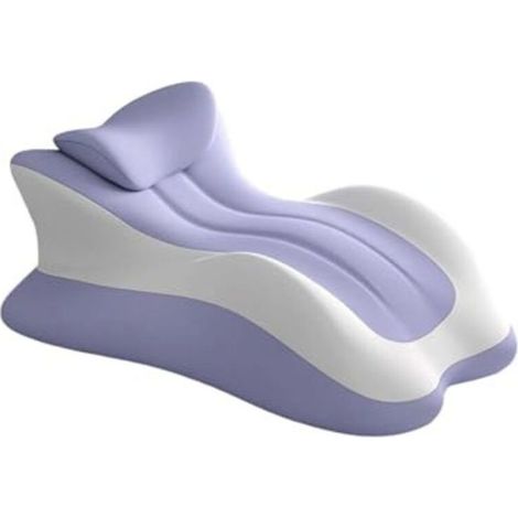 Oreiller ergonomique cervical mémoire de forme 58x38x23cm coussin lombaire multifonctionnel (1/4)