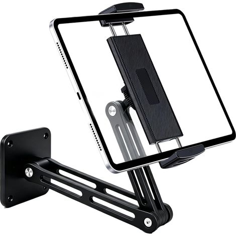 Support Mural pour Tablette, en Aluminium Extensible et Réglable, à Base Rotative 360°, Compatible avec Pro/Mini/Air et Tous Les Appareils de 4,7 à 13 Pouces (1/5)