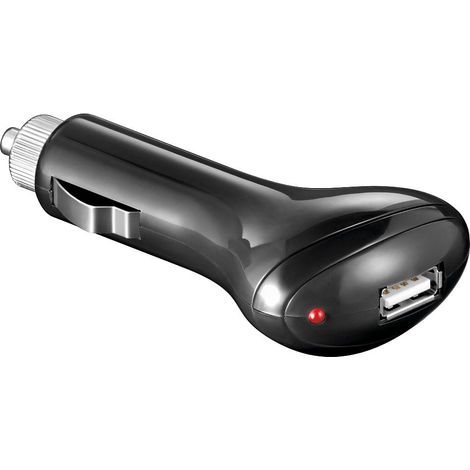 Cargador USB MECHERO A 5Vdc 1Amp  NEGRO