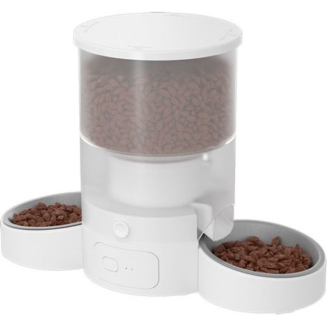 Distributeur de Croquettes pour Chats et Chiens 3L Distributeur Automatique , Enregistrement Vocal 10S et minuterie programmable jusqu'à 12 Repas par Jour