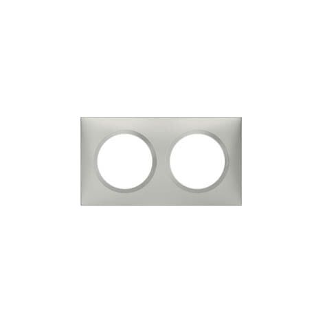 Plaque carrée dooxie 2 postes finition effet aluminium