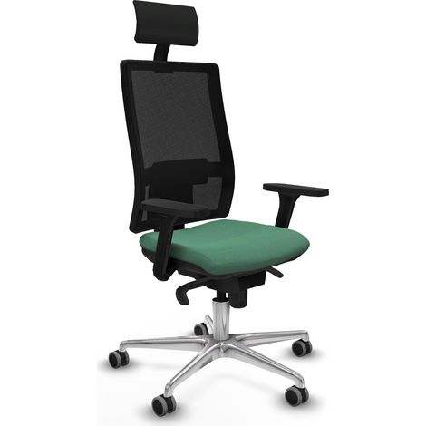 Piqueras y Crespo 3D086G1 Chaise de bureau vert émeraude (1/3)