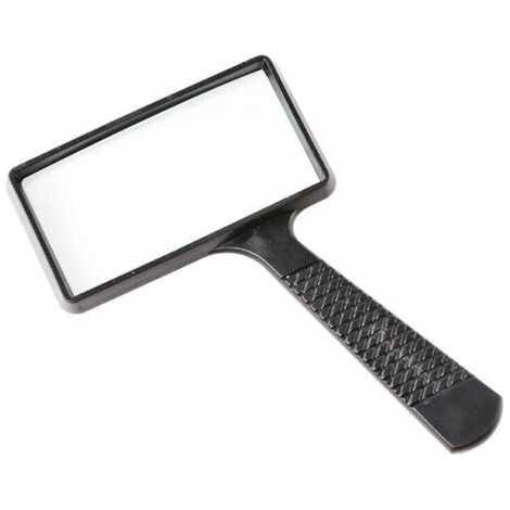 Loupe Portable 10X, Loupe Rectangulaire, Lentille en Verre Résistant aux Rayures pour les Personnes Âgées Lecture, Passe-Temps, Réparation, Observation