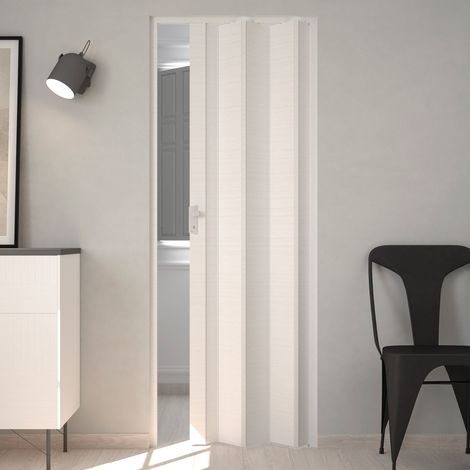 Porta a Soffietto da Interno 83x214 cm in PVC Caroline Bianco Orizzontale (1/3)