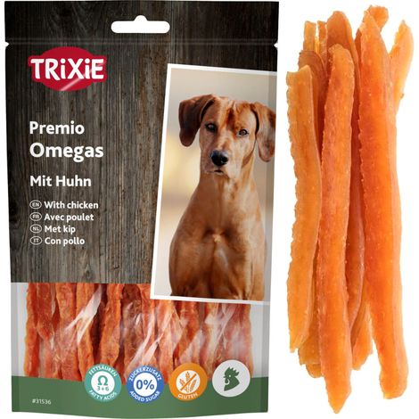 Snack per cani Omega Stripes Chicken Strips Trixie PREMIO 100g