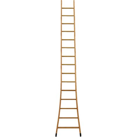 Scala in legno a pioli con base svasata - Altezza di accesso 3.50m - BSMEN-E-350 (1/4)