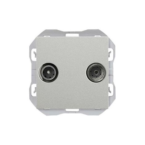 SIMON 270 R-TV+SAT Alu-Steckdose