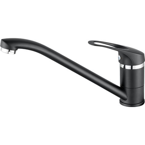 CECIPA MAX Hochdruck Küchenarmatur 360° Drehbar Küche Wasserhahn Spülbeckenarmatur Einhebelmischer mit abnehmbarem Perlator, Schwarz (1/5)