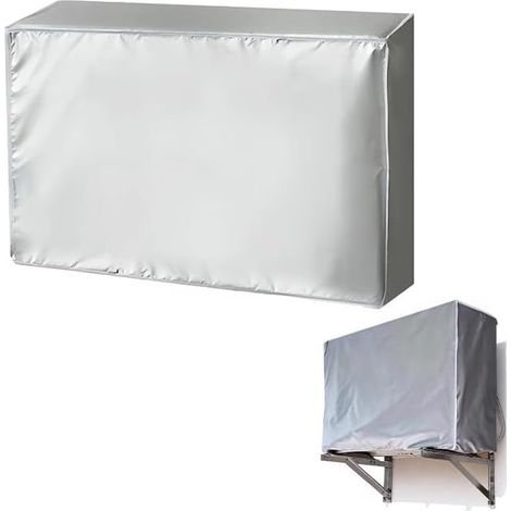 Housse Climatiseur Extérieur 85x35x60 cm, Protection Hivernage pour Climatiseur et Pompe à Chaleur, Bâche Imperméable Résistante au Soleil et à la Neige, Housse pour Pompe à Chaleur Piscine (1/5)