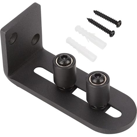 Guide de sol coulissant réglable en acier carbone pour porte d'étable (avec palier à double roulement 2) (1/5)