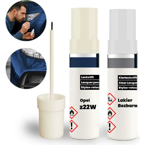 Kit de pintura de retoque Opel 22W (z22W) 2 en 1: Capa base + Capa transparente con pincel. (1/5)