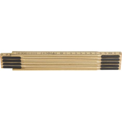 DOPPIOMETRO LEGNO ACERO NATURALE 10 ASTE MAURER