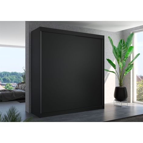 Schiebetürenschrank Schrank Nr.425 in Schwarz matt 200x215x58 cm (1/3)