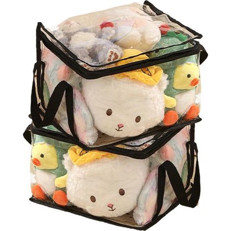Contenitore per peluche - Sacchetti riutilizzabili per riporre i giocattoli, spazio di archiviazione - Organizzatore di giocattoli per bambini impermeabile con cerniera - Organizzatore di giocattoli t (1/5)