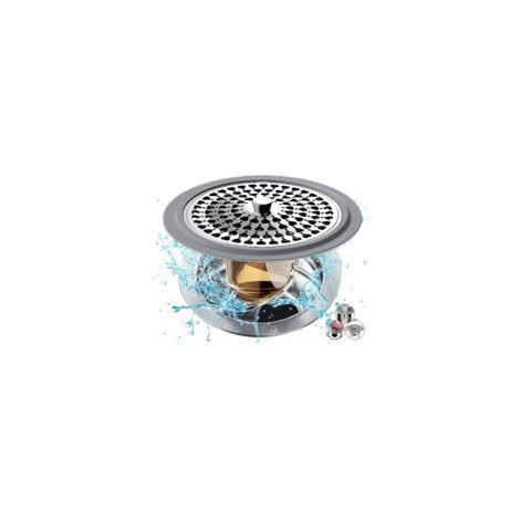 Filtre Cheveux Douche, Filtre Douche Cheveux en Silicone et en Acier Inoxydable Attrape Cheveux Douche, Filtre Cheveux Baignoire pour Salle de Bain, Baignoire et Cuisine-Crezuo