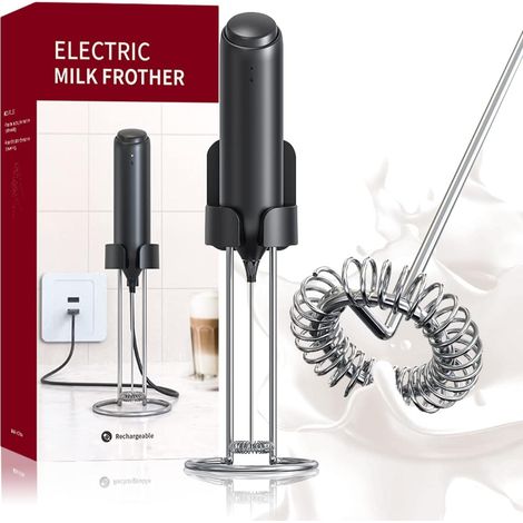 Mousseur à lait électrique, manuel, rechargeable, pour le café. (1/5)
