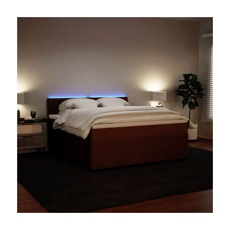 Sommier Snowco (avec matelas), motif roses, 180 × 200 cm, en velours, velours doux et confortable, idéal chambre à coucher, style moderne, montage simple (1/5)