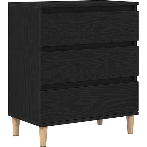 Maison Exclusive - Credenza Rovere Nero 60 x 35 x 70 cm Legno multistrato