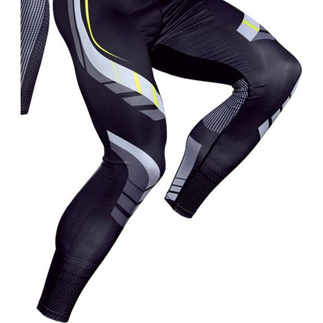 Zweiteiliges Herren-Sportset, körperbetont, schnelltrocknend und atmungsaktiv, mit Gelpolsterung, ideal für das Sporttraining. TK174 Set M (1/4)