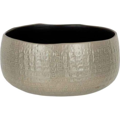 Cache-Pot en Céramique "Yuella" 33cm Gris Clair