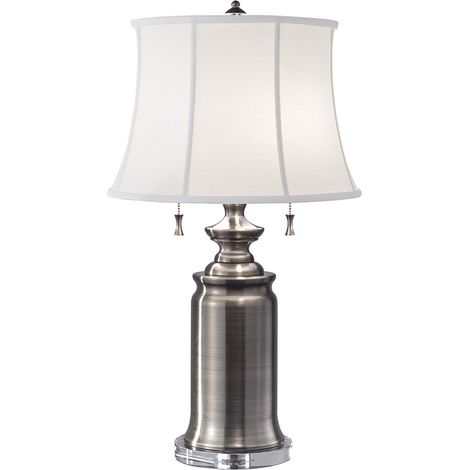 Elstead Stateroom - 2 Leuchttischlampe Antik Nickel, E27 (1/4)